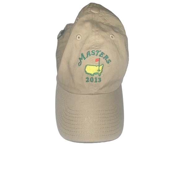 𝅺2013 Masters Golf Hat American Needle Hat Tan Strapback adjustable cap - Picture 1 of 3